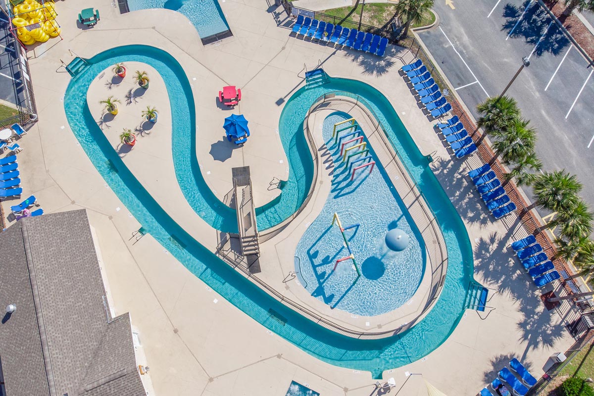 Myrtle Beach Resort Outdoor Lazy River Aerial 001 1 