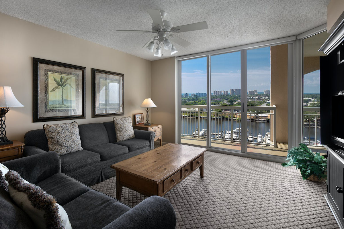 Barefoot North Tower Unit 1201 Living Room View 